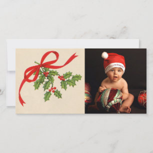 Vintage Fotokarten Feiertagskarte