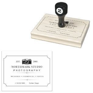 Vintage-Fotologos für individuelle Fotografen Gummistempel