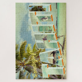 Vintage Fotopostkarte Tahitis Puzzle