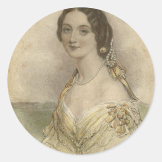 Vintage Fotos Runder Aufkleber