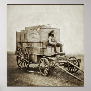 Vintage-Fotowagen von Roger Fenton Poster