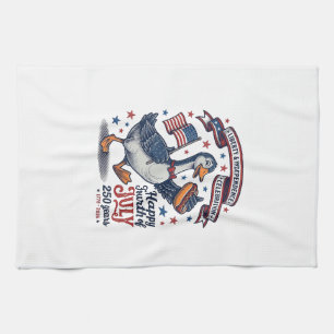 Vintage Fourth of July Gans 250 Jahre Shirt Design Geschirrtuch