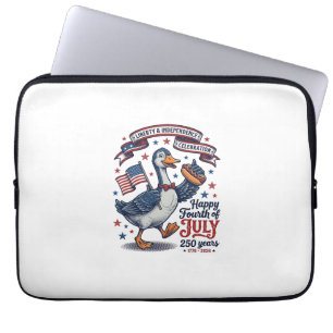 Vintage Fourth of July Gans 250 Jahre Shirt Design Laptopschutzhülle