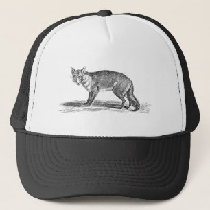 Vintage Foxy Fox-Illustration - Füchse 1800's Truckerkappe