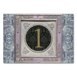 Vintage Frame Damask Floral Tapestart 3 Tafelkarte Tischnummer