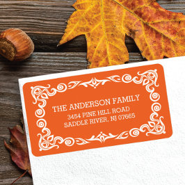 Vintage Frame Halloween-Rücksendeadresse Adressaufkleber