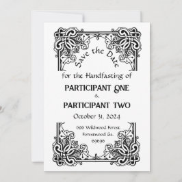 Vintage Frame-Handhabung flache Save the Date-Kart Date