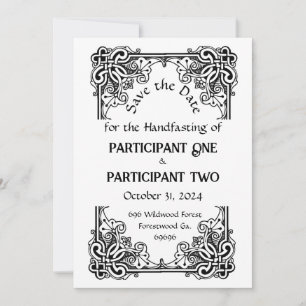 Vintage Frame-Handhabung flache Save the Date-Kart Date