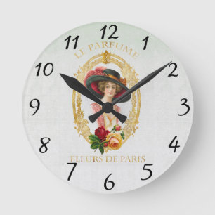 Vintage Franch Clock Runde Wanduhr