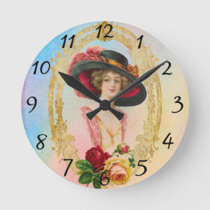 Vintage Franch Clock Runde Wanduhr