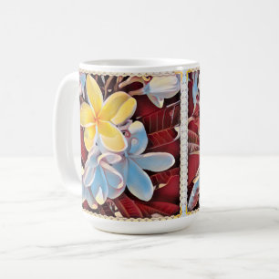 Vintage Frangipani Tree Pop Kunst, Kaffee Tasse
