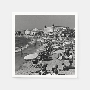 Vintage Frankreich Cannes der Strand Serviette