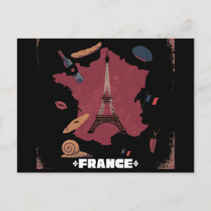 Vintage Frankreich Eiffelturm Paris Karte