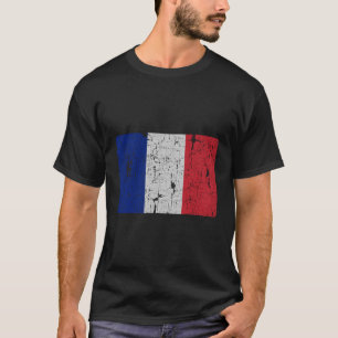 Vintage Frankreich-Flagge Retro Französisch Männer T-Shirt