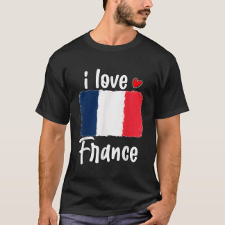 Vintage Frankreich-Flagge Stolz für Männer Frauen T-Shirt