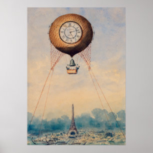 Vintage Frankreich Illustration Poster