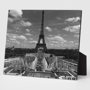 Vintage Frankreich Paris Brunnen Eiffelturm Fotoplatte