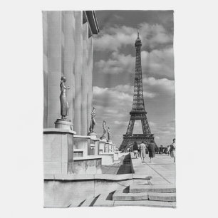 Vintage Frankreich Paris Eiffelturm Chaillot-Palas Geschirrtuch