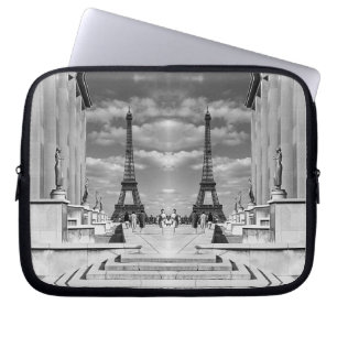 Vintage Frankreich Paris Eiffelturm Chaillot-Palas Laptopschutzhülle