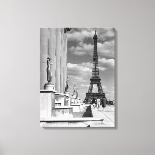 Vintage Frankreich Paris Eiffelturm Chaillot-Palas Leinwanddruck