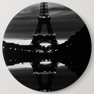 Vintage Frankreich Paris Eiffelturm Reflexion Button