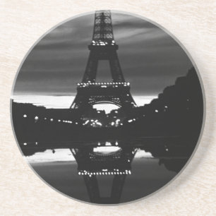 Vintage Frankreich Paris Eiffelturm Reflexion Getränkeuntersetzer