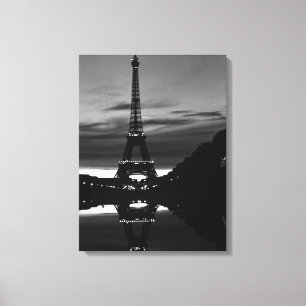 Vintage Frankreich Paris Eiffelturm Reflexion Leinwanddruck