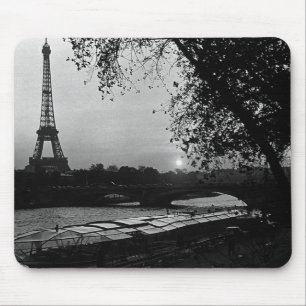 Vintage Frankreich Paris Eiffelturm Sonnenuntergan Mousepad