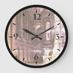 Vintage Frankreich Paris sacre Coeur Jungfrauenkap Große Wanduhr
