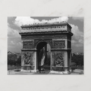 Vintage Frankreich Paris Triumphbogen Place Etoile Postkarte