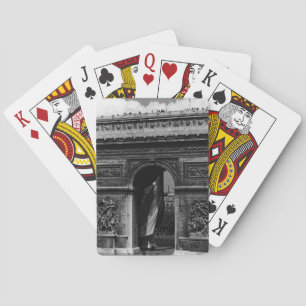 Vintage Frankreich Paris Triumphbogen Place Etoile Spielkarten