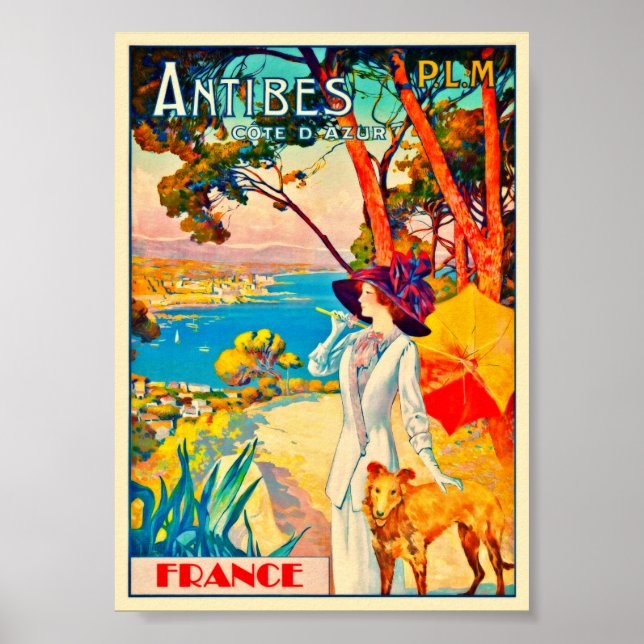 Vintage Frankreich Poster (Vorne)
