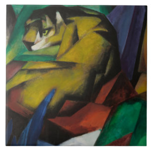 Vintage Franz Marc Der Tiger Fliese