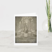 Vintage Franzosen Champagne feiern Karte