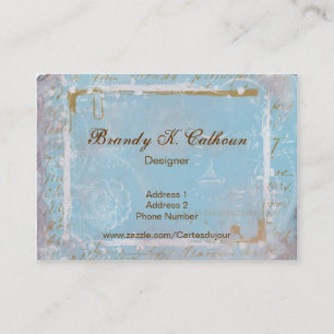 Vintage Franzosen Toile u. Geschäfts-Karten des Visitenkarte