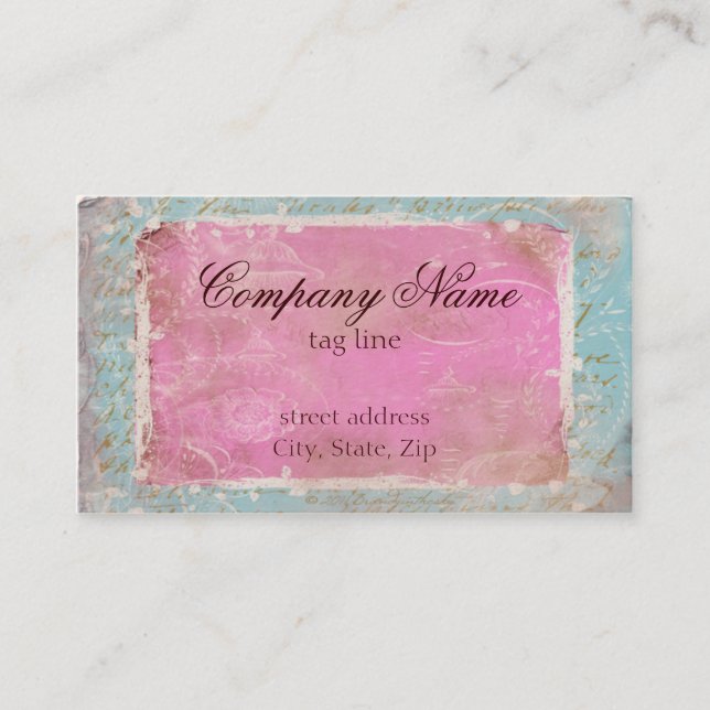 Vintage Franzosen Toile u. Standard des Visitenkarte (Vorderseite)