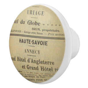 Vintage Franzosen zeichnen Zug Keramikknauf