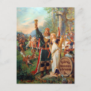 Vintage französische Bierwerbung der Grande Brasse Postkarte