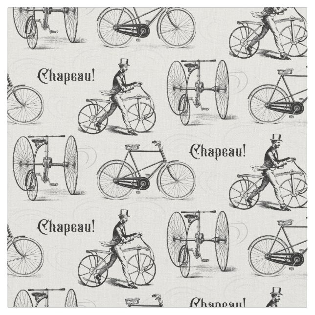 Vintage französische Bikes Eleganter Klassiker Stoff (Nahaufnahme)