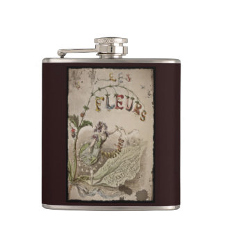Vintage französische Blume Fairy Flachmann
