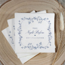 Vintage französische Blumen Navyblau Probeessen