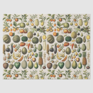 Vintage Französische Botanische Obst Poster Kunst Seidenpapier