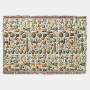 Vintage Französische Botanische Obstplakate Kunst Decke