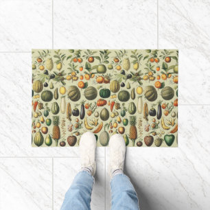 Vintage Französische Botanische Obstplakate Kunst Fußmatte