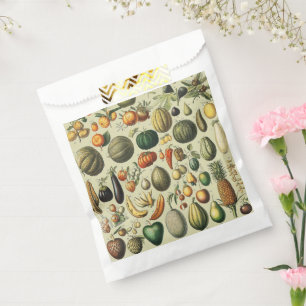Vintage Französische Botanische Obstplakate Kunst Geschenktütchen