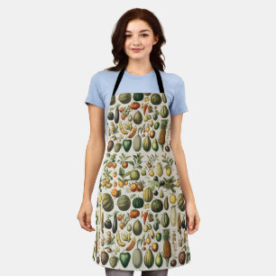 Vintage Französische Botanische Obstplakate Kunst Schürze