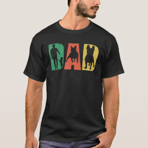 Vintage Französische Bulldogge Hundemama Vater Süß T-Shirt