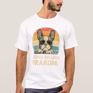 Vintage Französische Bulldogge Opa T-Shirt