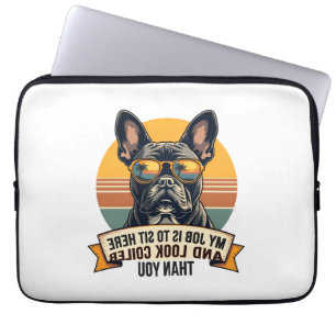 Vintage-Französische-Bulldogge-Sonnenbrille Mein J Laptopschutzhülle