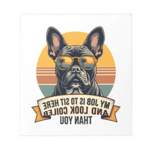 Vintage-Französische-Bulldogge-Sonnenbrille Mein J Notizblock